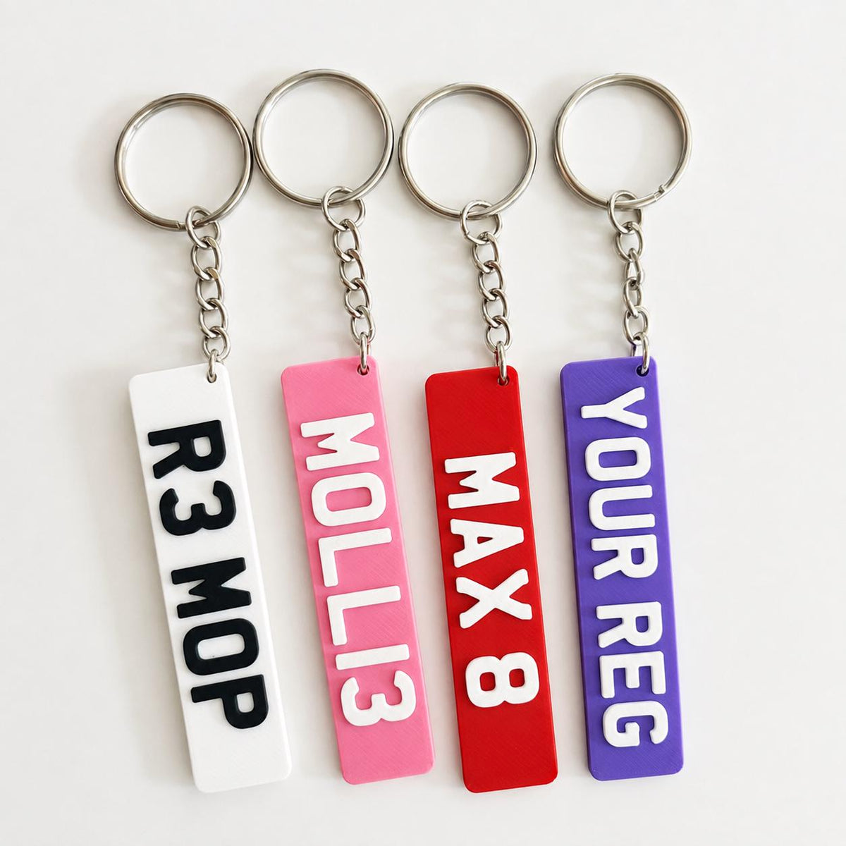 Personalised Number Plate Keyring Car License Registration New Driver Pass Gift