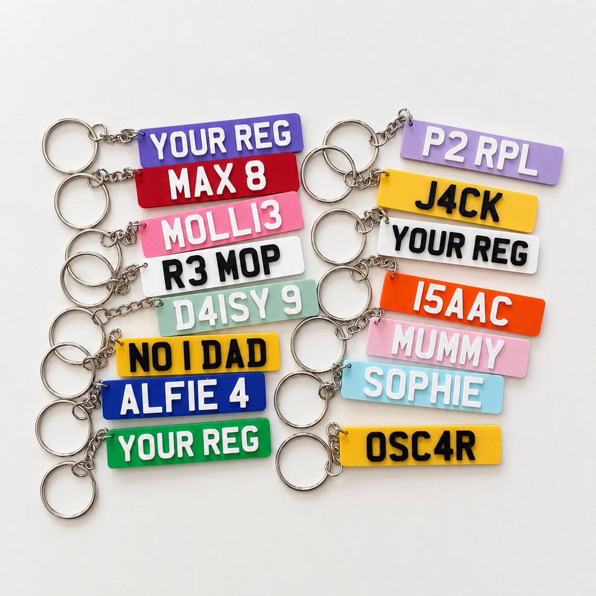 Personalised Number Plate Keyring Car License Registration New Driver Pass Gift