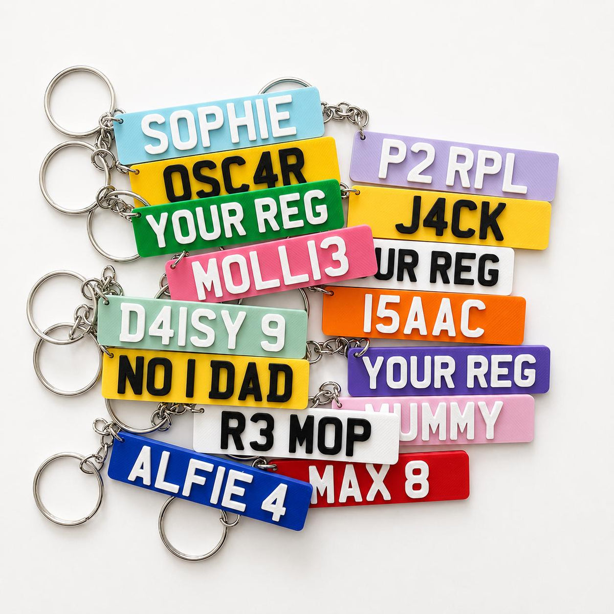 Personalised Number Plate Keyring Car License Registration New Driver Pass Gift