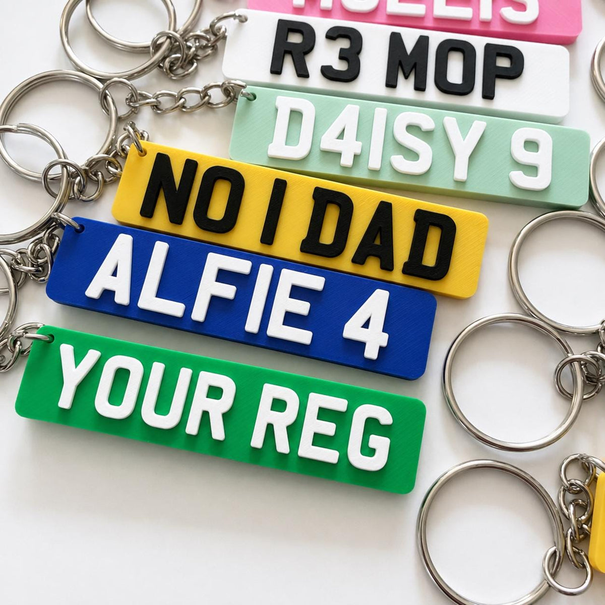 Personalised Number Plate Keyring Car License Registration New Driver Pass Gift