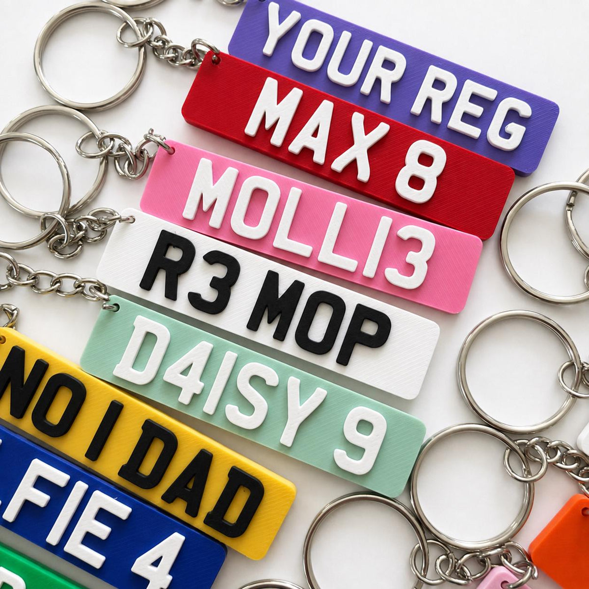 Personalised Number Plate Keyring Car License Registration New Driver Pass Gift