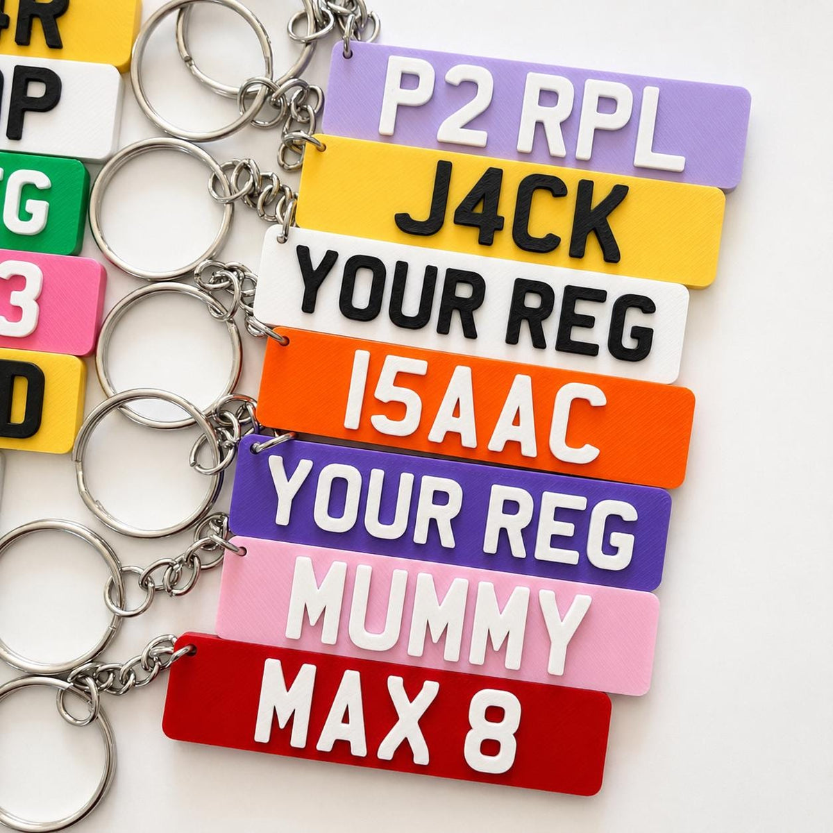 Personalised Number Plate Keyring Car License Registration New Driver Pass Gift