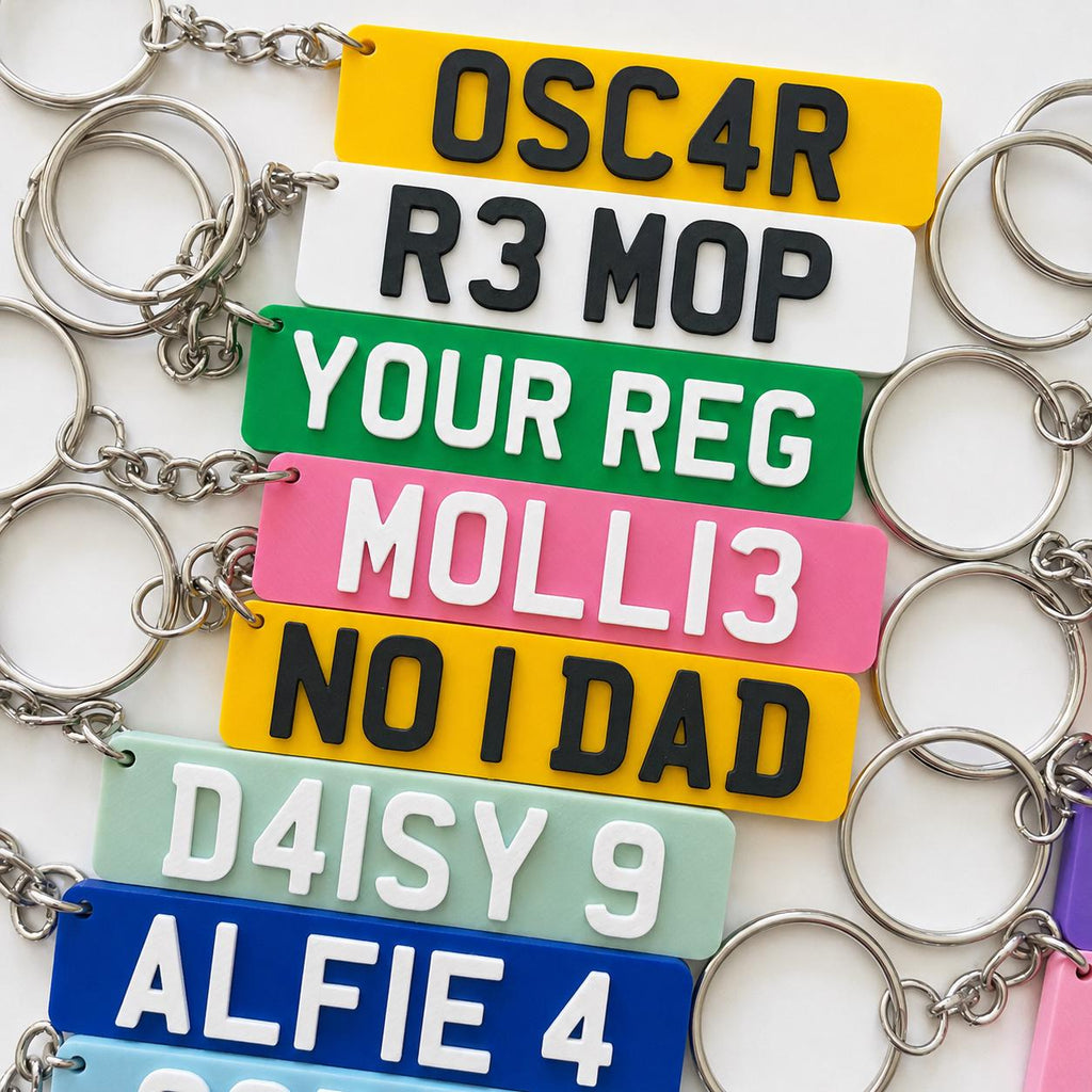 Personalised Number Plate Keyring Car License Registration New Driver Pass Gift