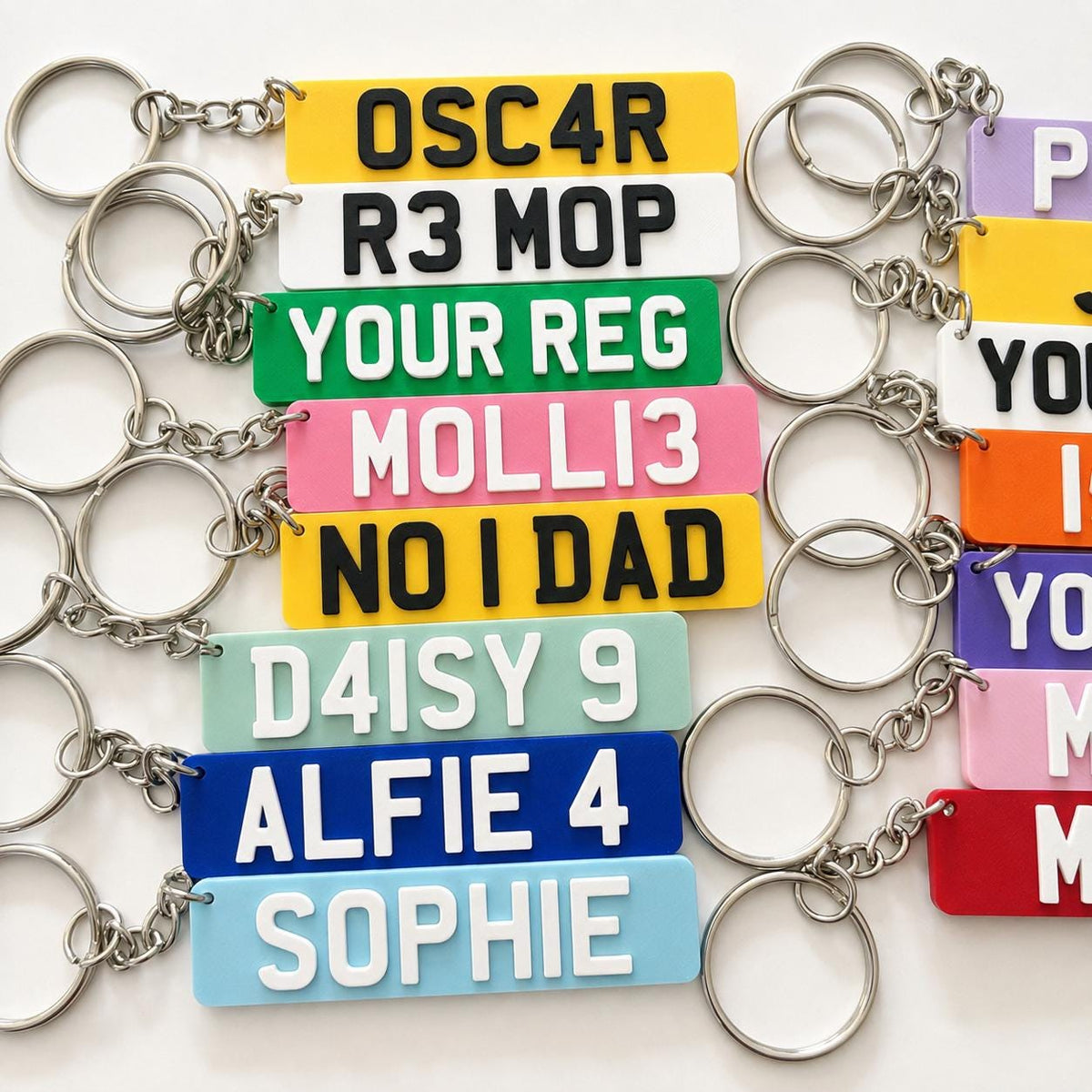 Personalised Number Plate Keyring Car License Registration New Driver Pass Gift