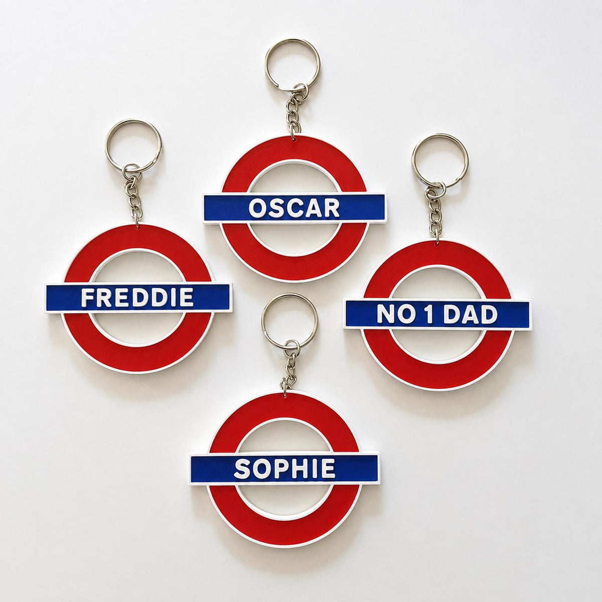 Personalised Name London Underground Tube Keyring – New Car Driver Keychain Gift
