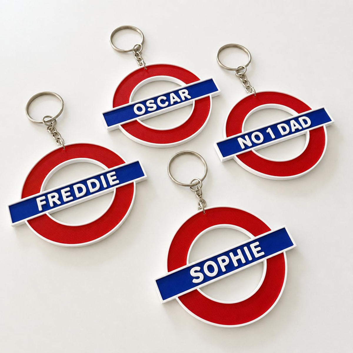 Personalised Name London Underground Tube Keyring – New Car Driver Keychain Gift