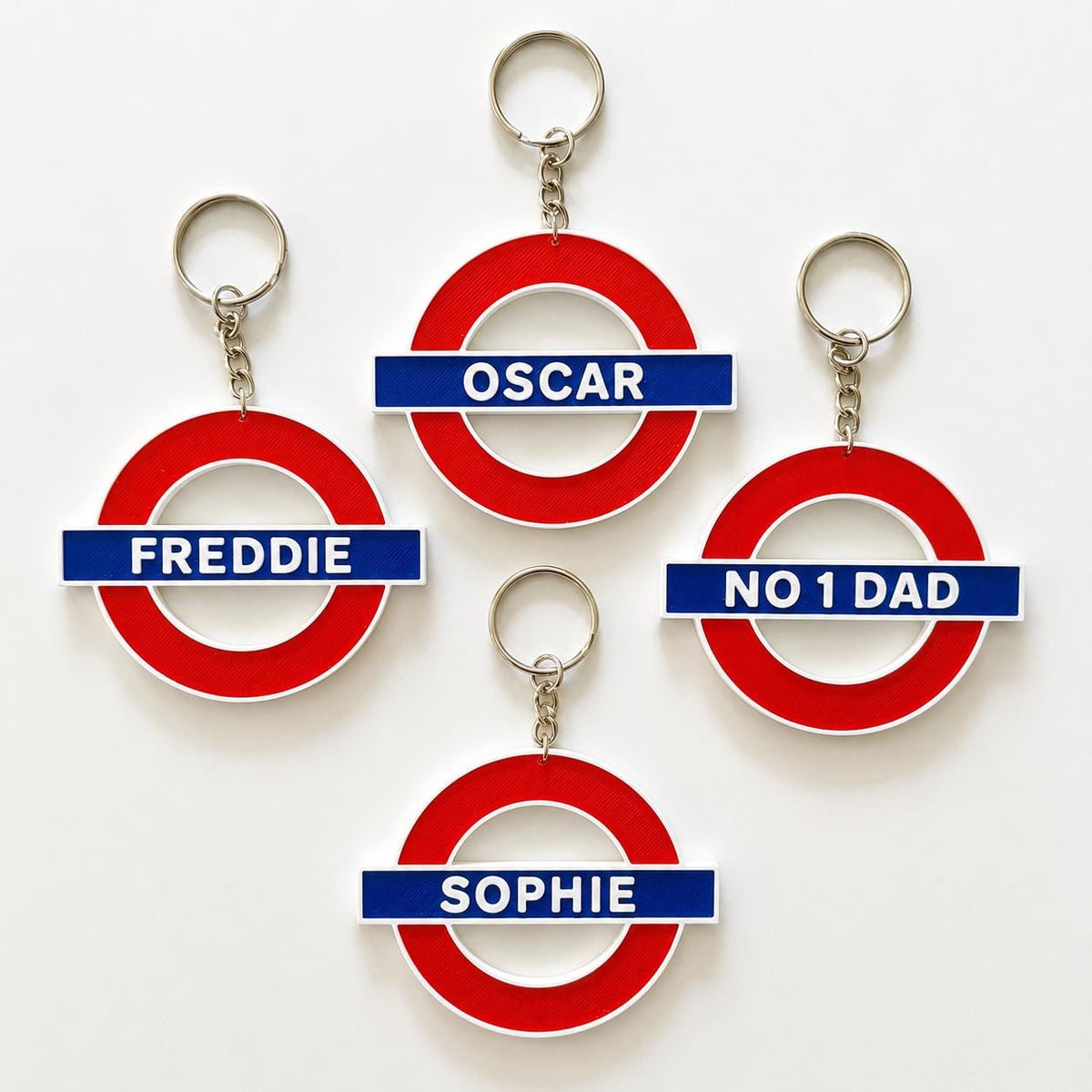 Personalised Name London Underground Tube Keyring – New Car Driver Keychain Gift