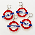 Personalised Name London Underground Tube Keyring – New Car Driver Keychain Gift