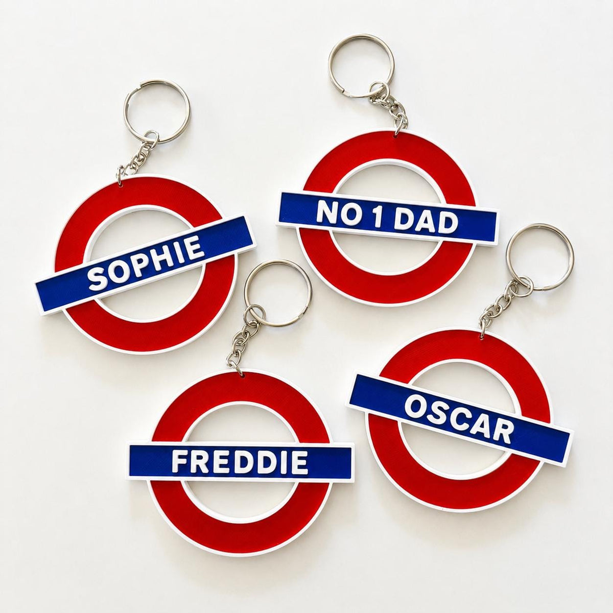 Personalised Name London Underground Tube Keyring – New Car Driver Keychain Gift