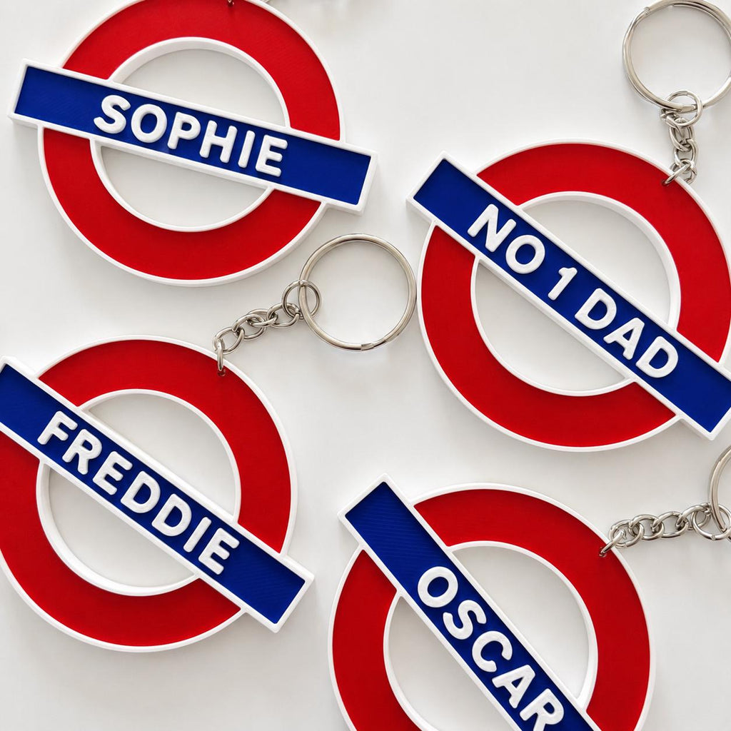 Personalised Name London Underground Tube Keyring – New Car Driver Keychain Gift