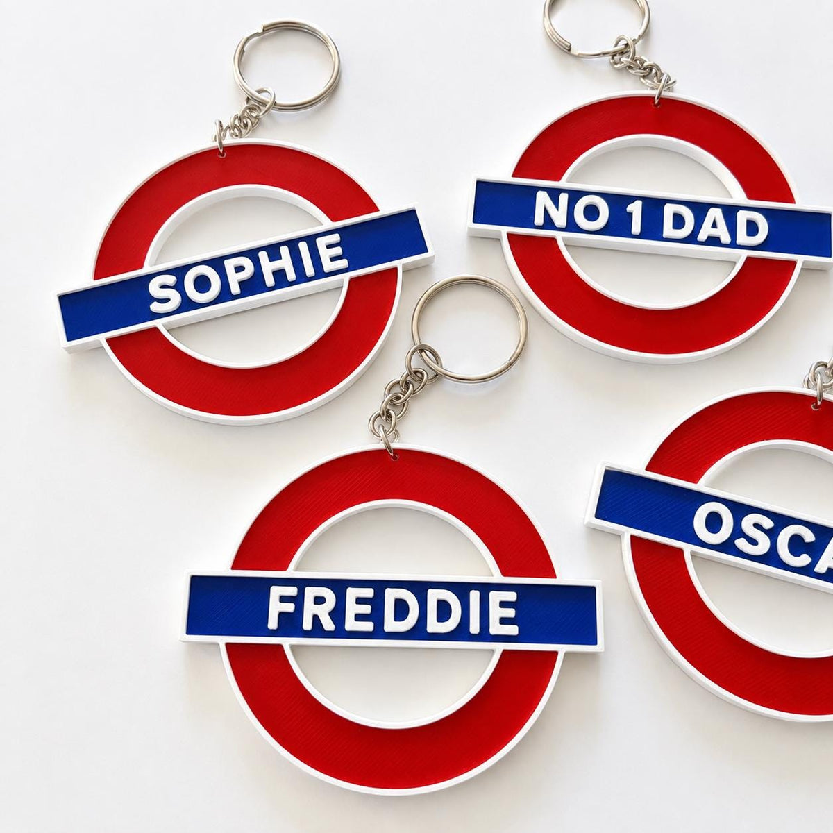 Personalised Name London Underground Tube Keyring – New Car Driver Keychain Gift