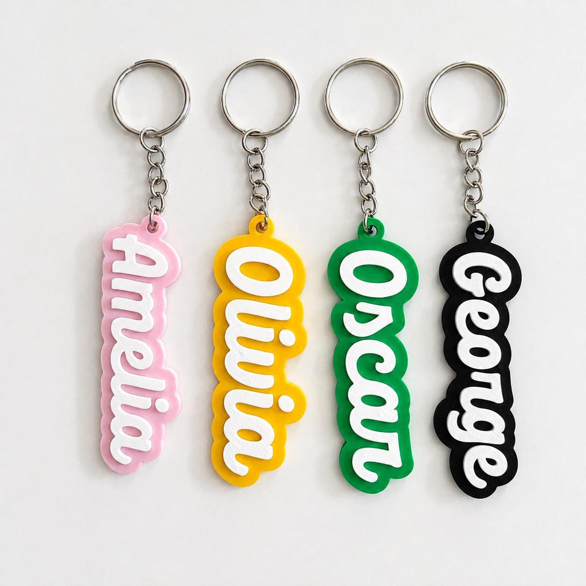 Personalised Name Keyring Kids Backpack Keychain New Driver Pass Party Bag Gift