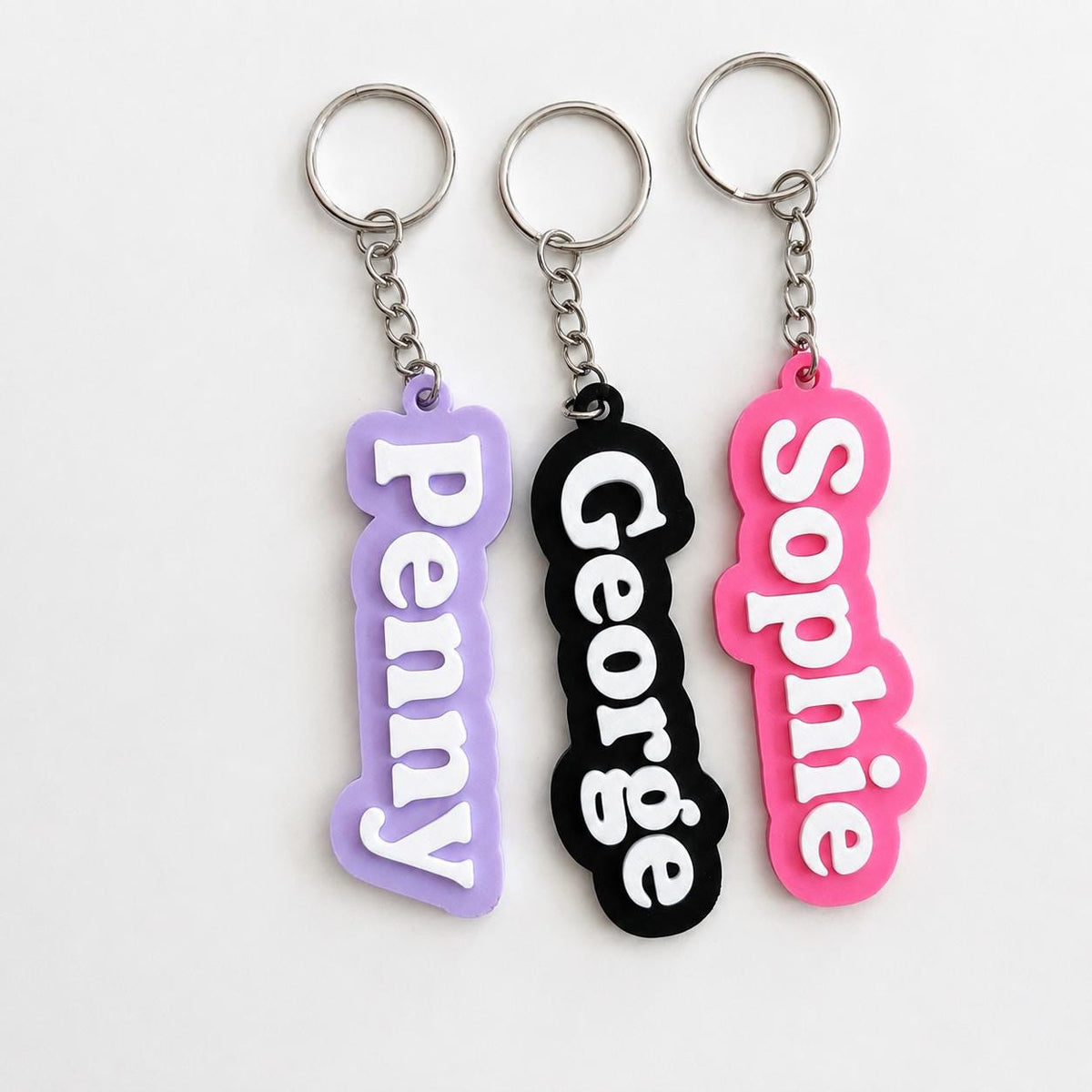 Personalised Name Keyring Kids Backpack Keychain New Driver Pass Party Bag Gift