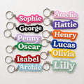 Personalised Name Keyring Kids Backpack Keychain New Driver Pass Party Bag Gift