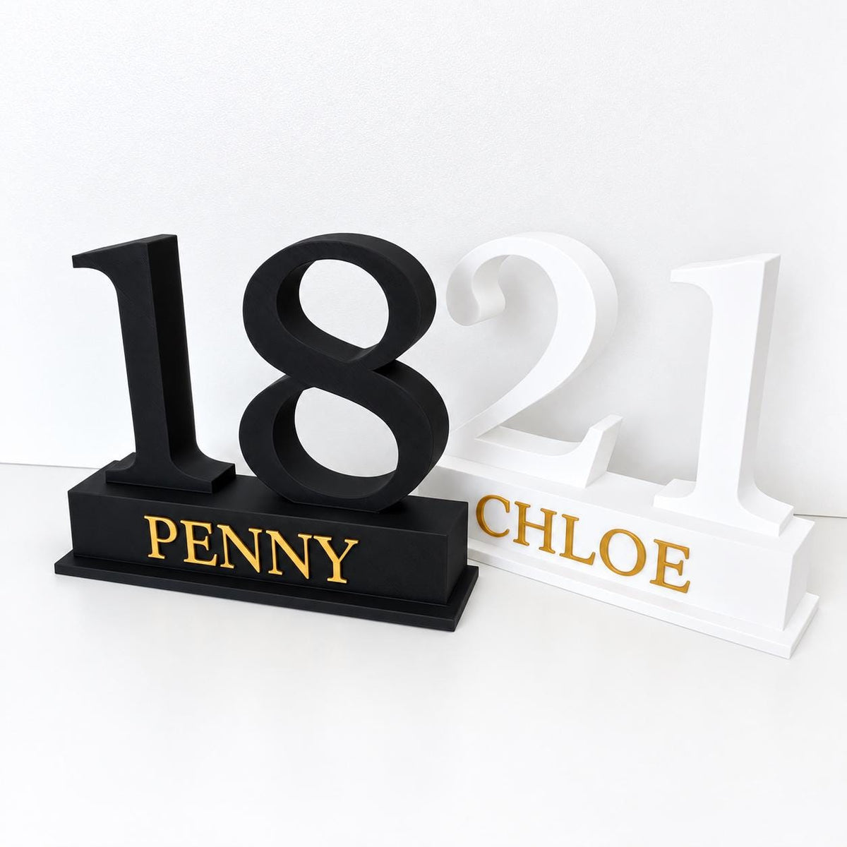 Personalised Birthday Sign 18th 21st 30th Name Number Age Gift Table Decoration