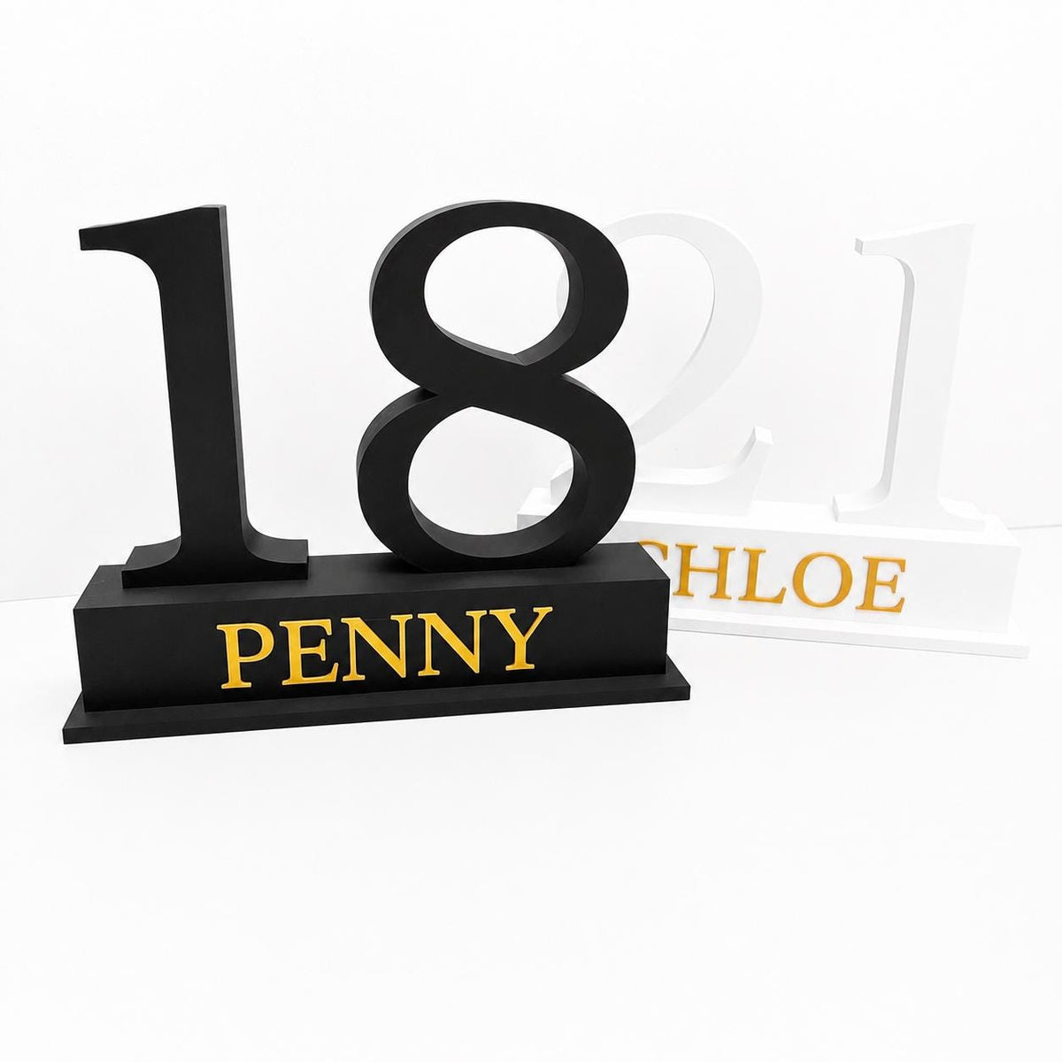 Personalised Birthday Sign 18th 21st 30th Name Number Age Gift Table Decoration