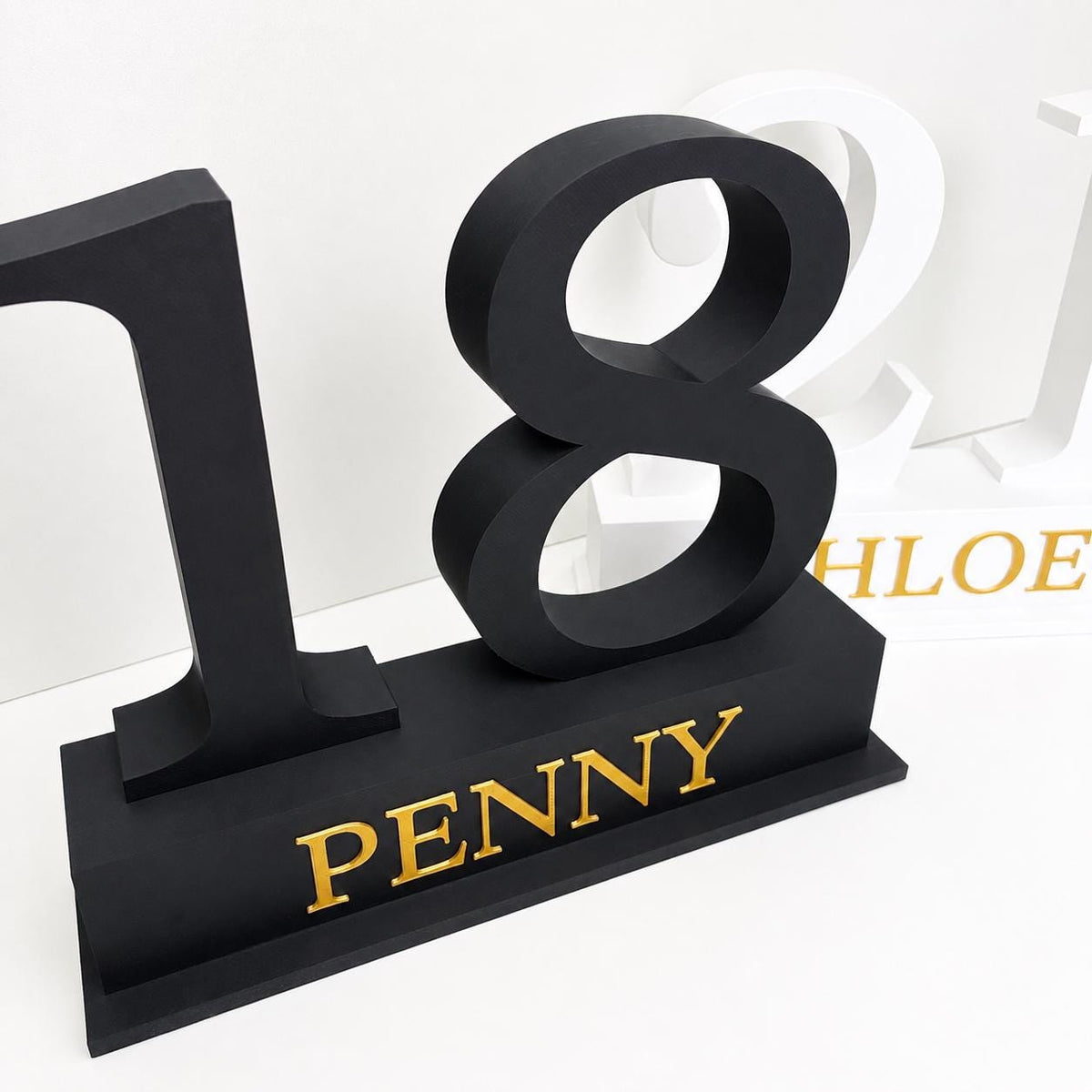 Personalised Birthday Sign 18th 21st 30th Name Number Age Gift Table Decoration