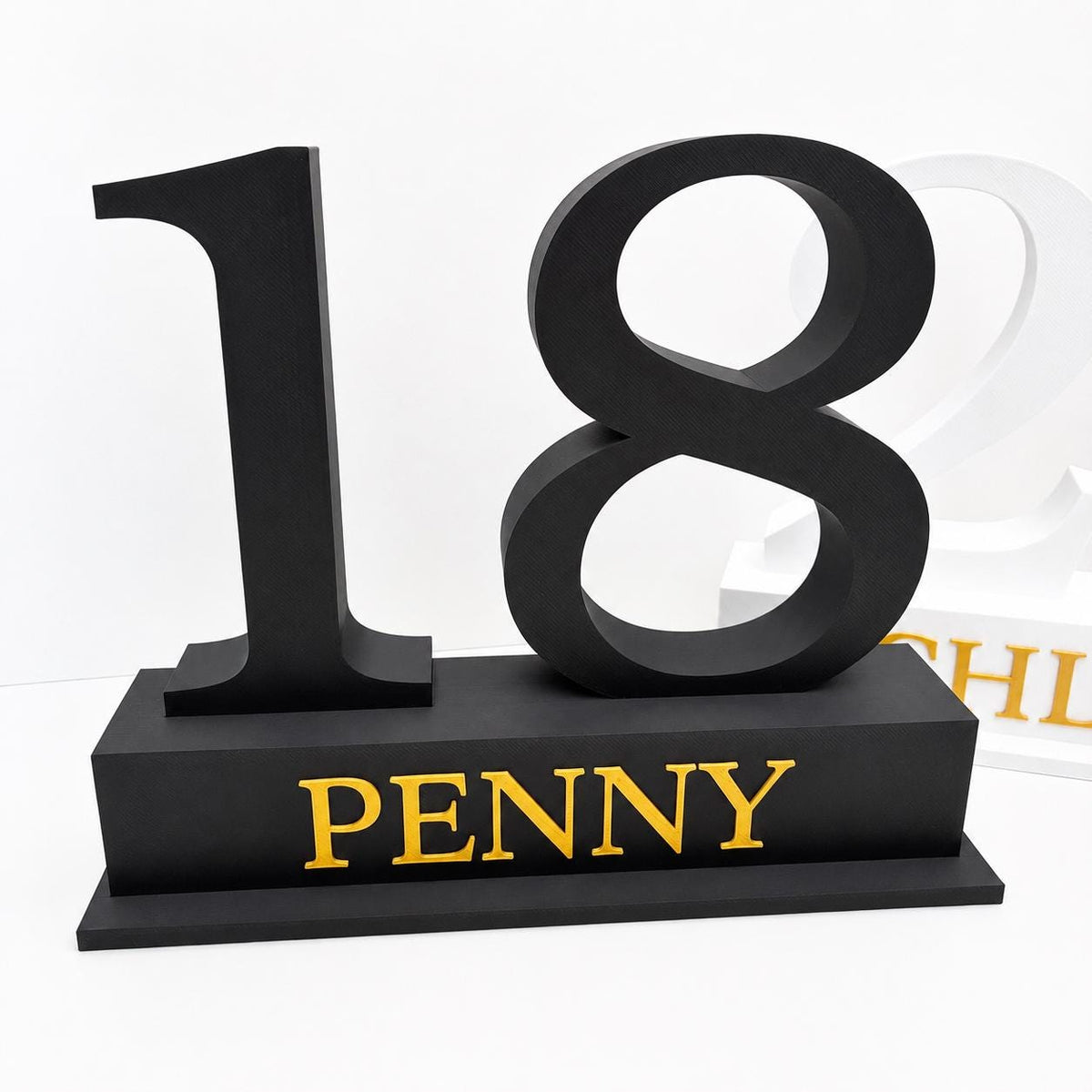 Personalised Birthday Sign 18th 21st 30th Name Number Age Gift Table Decoration