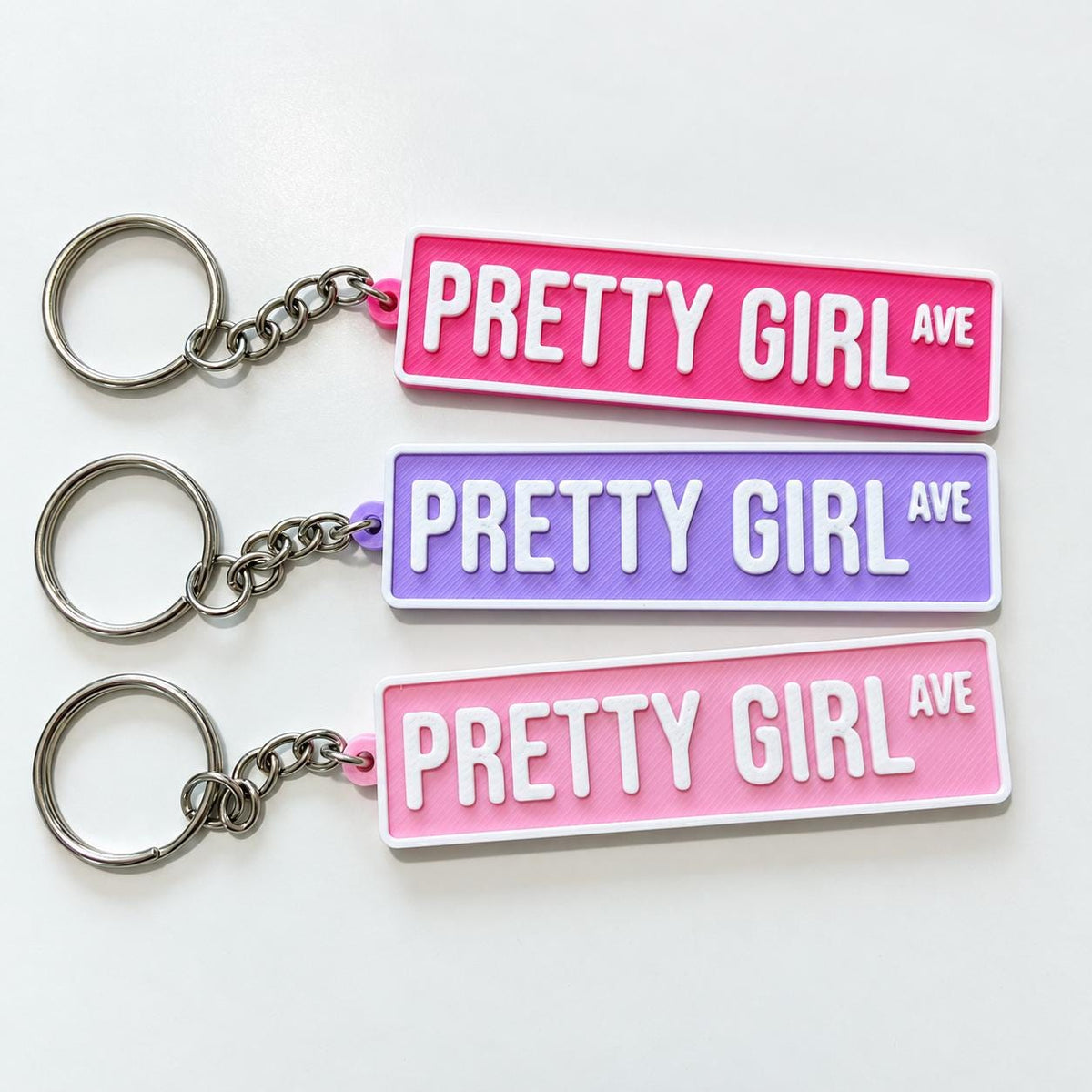 Pretty Girl Avenue Keyring Kids Backpack Keychain Bag Charm New Driver Pass Gift