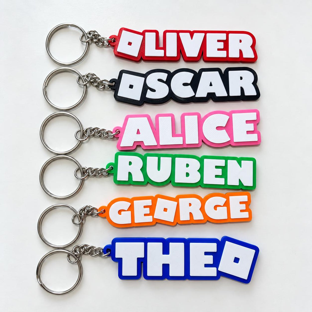 Personalised Name Keyring – Kids Gamer Gaming Keychain Boys Party Bag Gifts