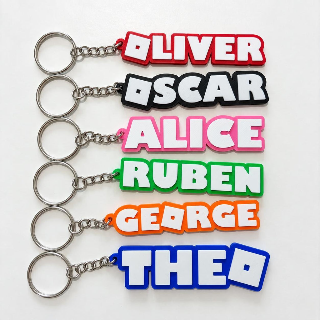 Personalised Name Keyring – Kids Gamer Gaming Keychain Boys Party Bag Gifts