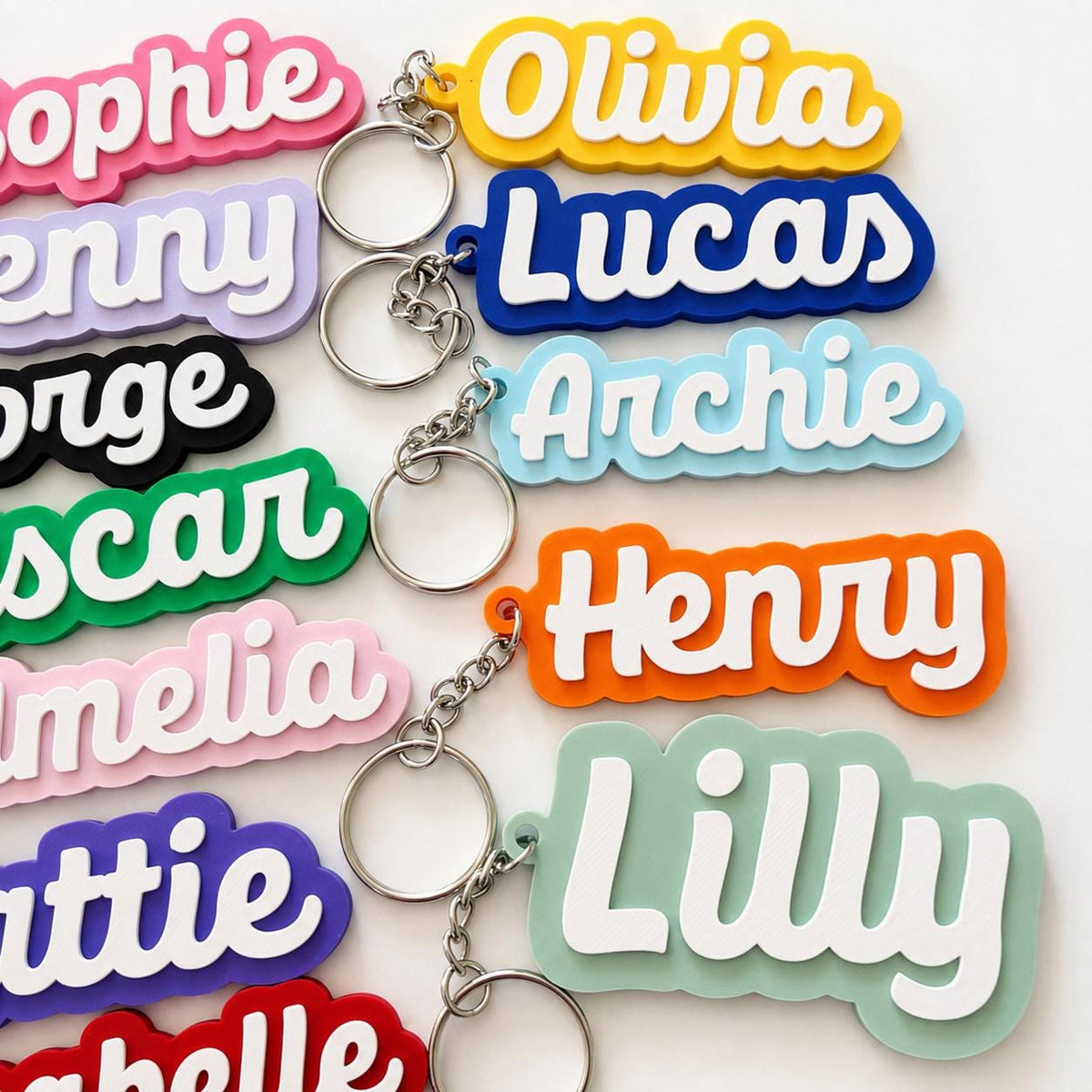 Personalised Name Keyring Kids Backpack Keychain New Driver Pass Party Bag Gift