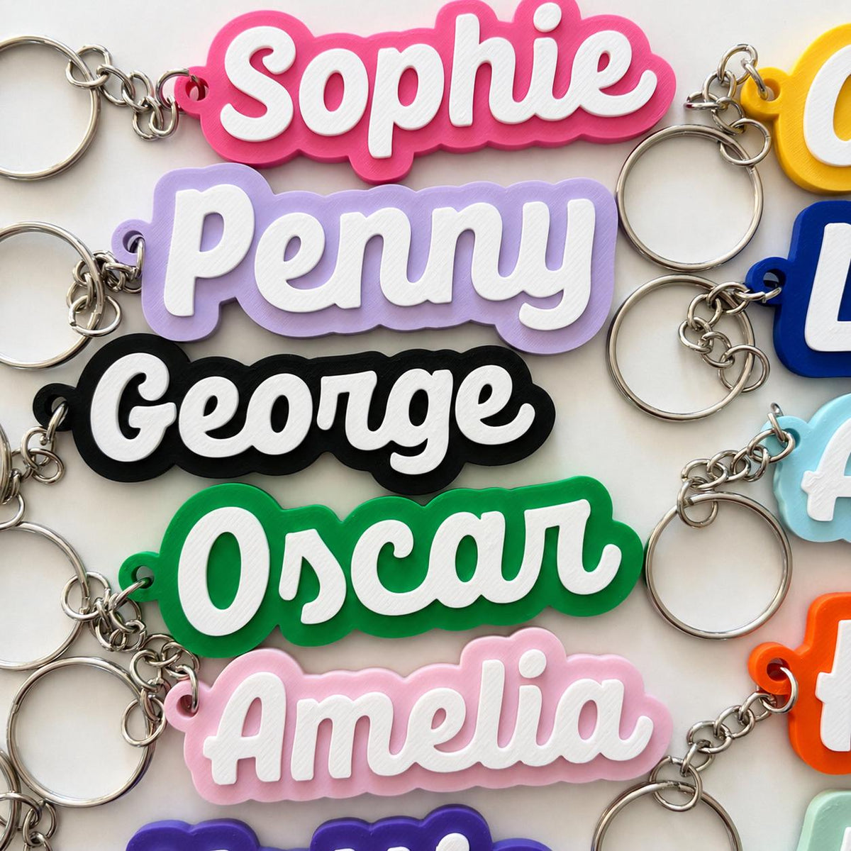 Personalised Name Keyring Kids Backpack Keychain New Driver Pass Party Bag Gift