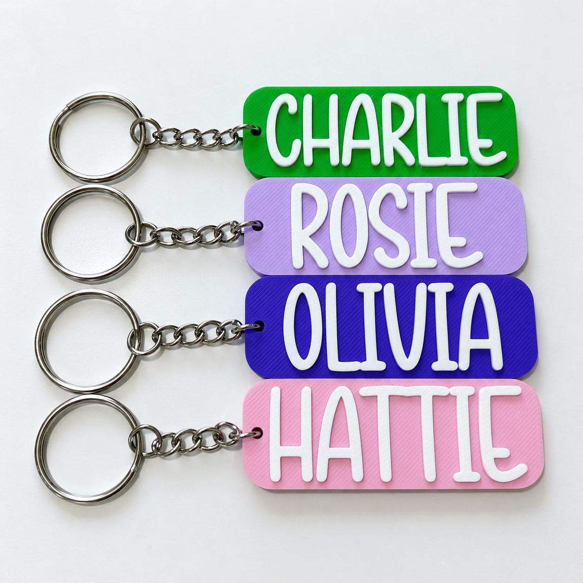 Personalised Name Keyring Kids Backpack Keychain New Driver Pass Party Bag Gift
