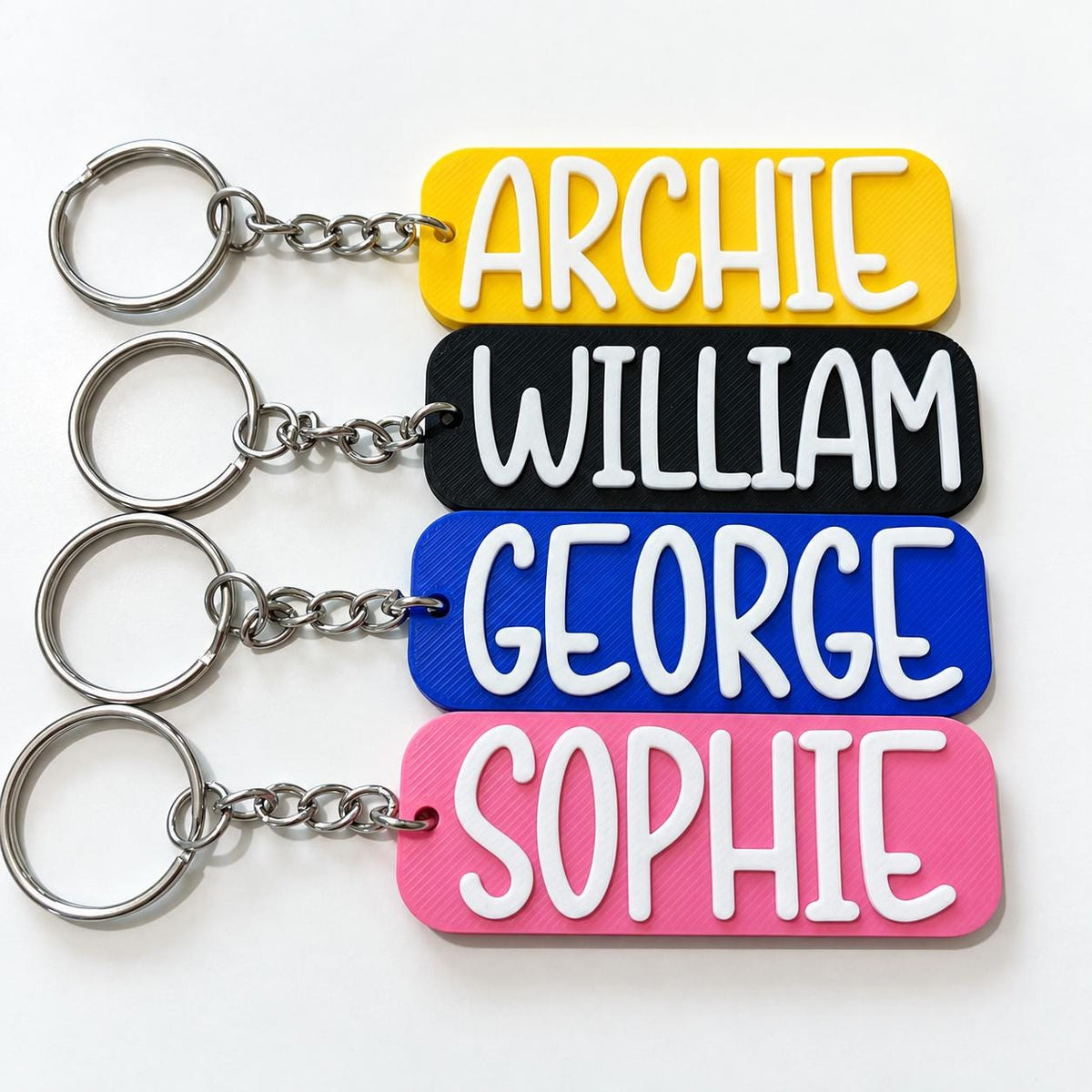 Personalised Name Keyring Kids Backpack Keychain New Driver Pass Party Bag Gift