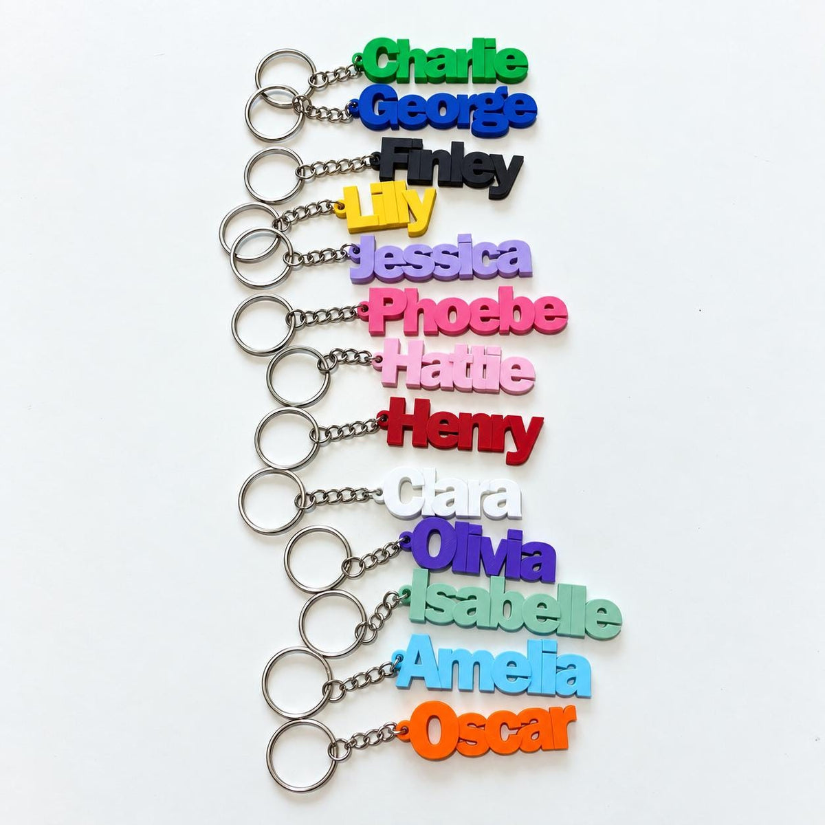 Personalised Name Keyring Kids Backpack Keychain New Driver Pass Party Bag Gift