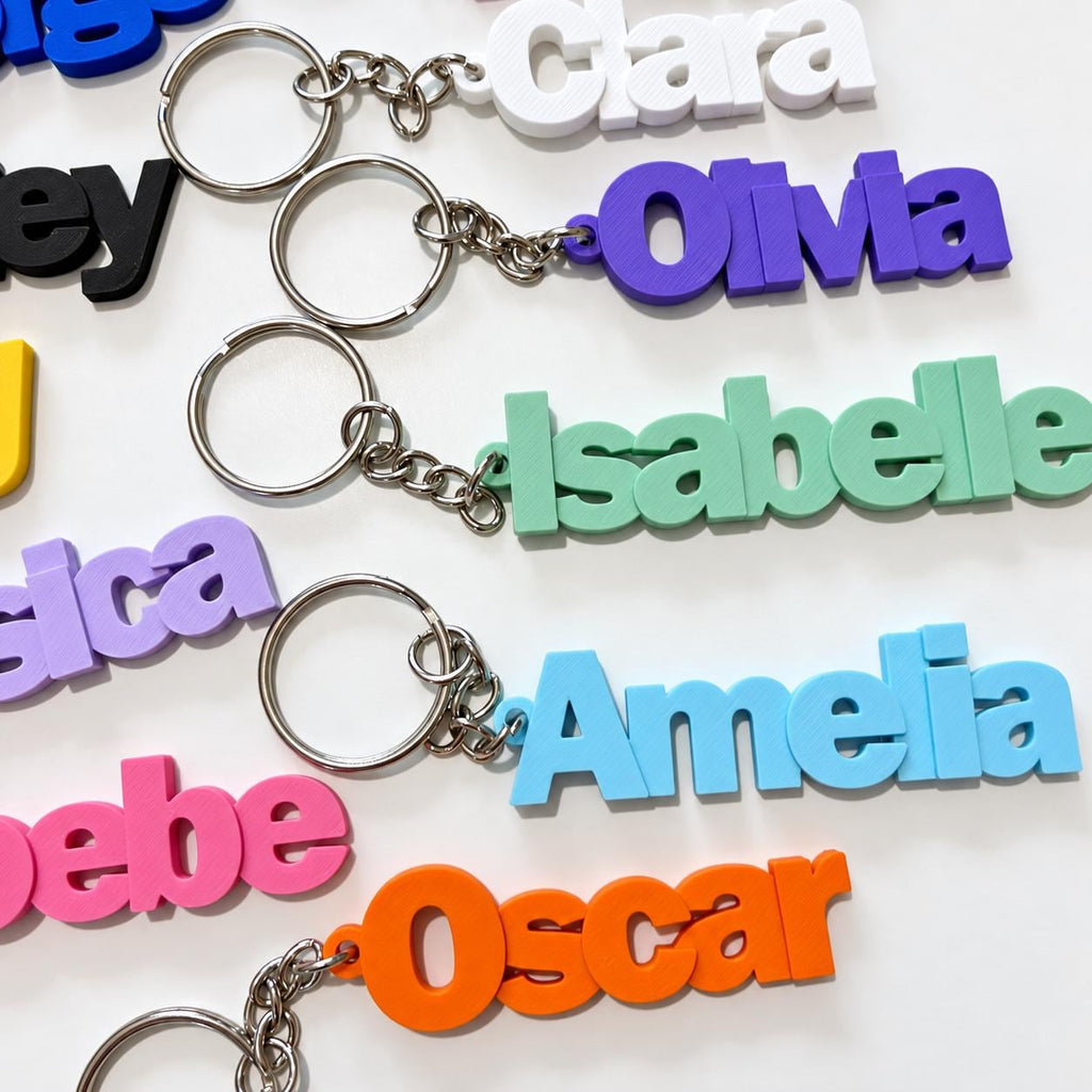 Personalised Name Keyring Kids Backpack Keychain New Driver Pass Party Bag Gift