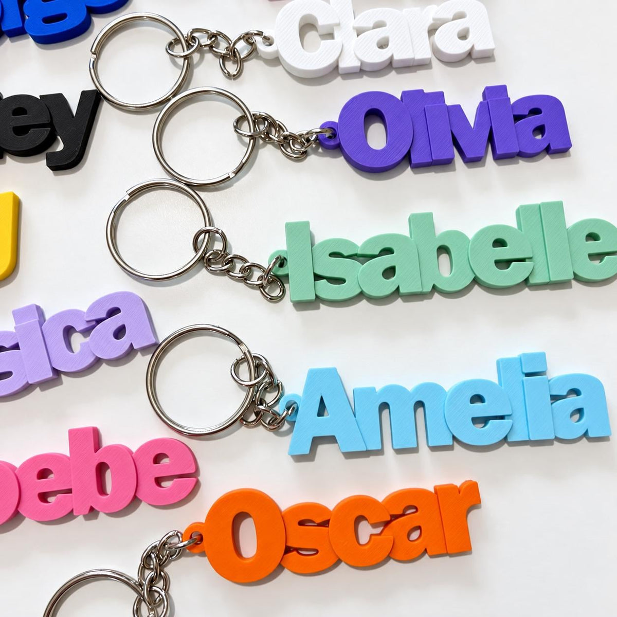 Personalised Name Keyring Kids Backpack Keychain New Driver Pass Party Bag Gift