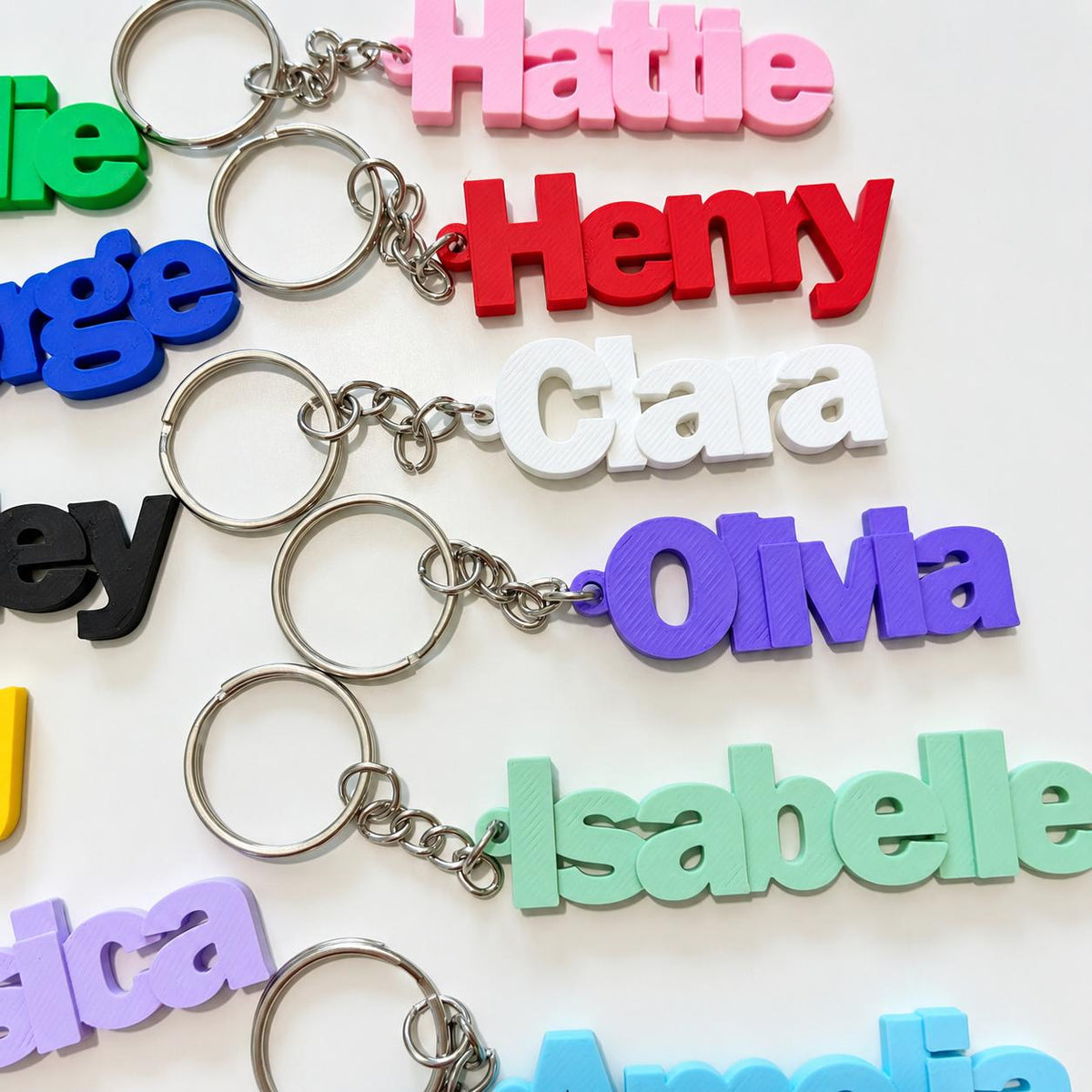 Personalised Name Keyring Kids Backpack Keychain New Driver Pass Party Bag Gift