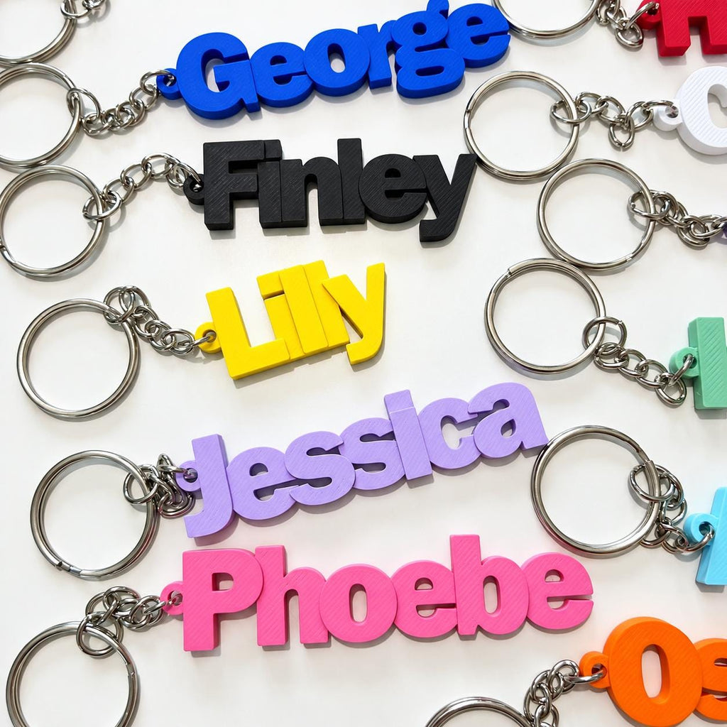 Personalised Name Keyring Kids Backpack Keychain New Driver Pass Party Bag Gift