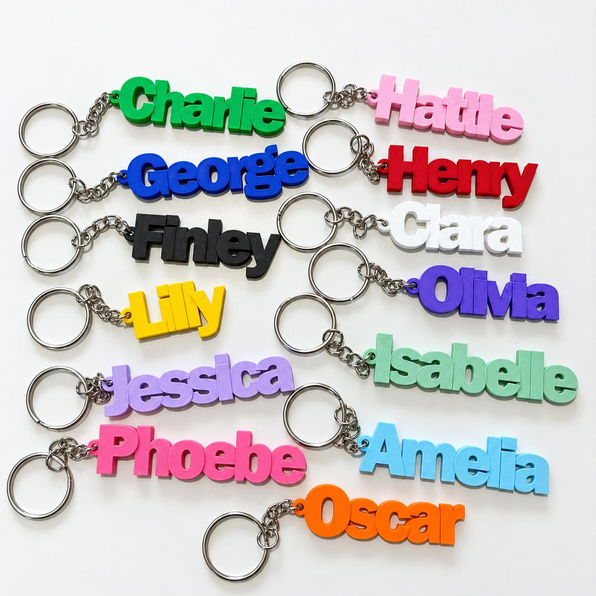 Personalised Name Keyring Kids Backpack Keychain New Driver Pass Party Bag Gift