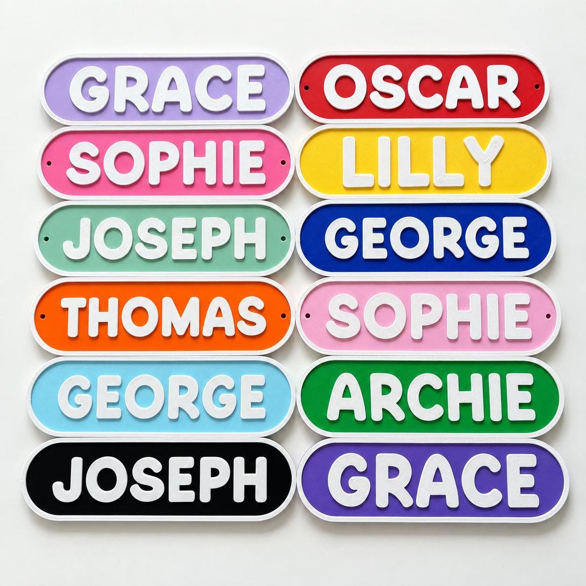 Personalised Kids Name Door Sign – Custom Girls Boys Bedroom Decoration Plate