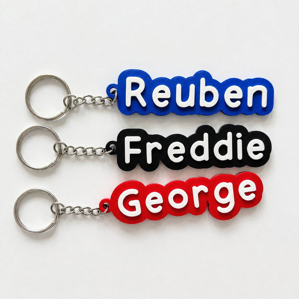 Personalised Name Keyring Kids Backpack Keychain New Driver Pass Party Bag Gift