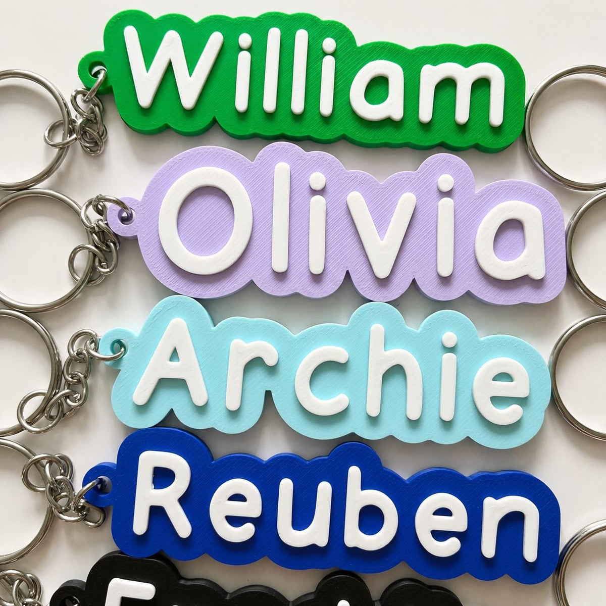 Personalised Name Keyring Kids Backpack Keychain New Driver Pass Party Bag Gift