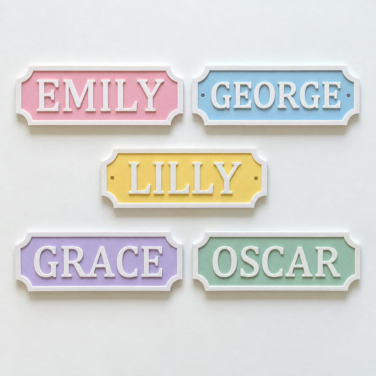 Personalised Kids Name Door Sign – Custom Girls Boys Bedroom Decoration Plate