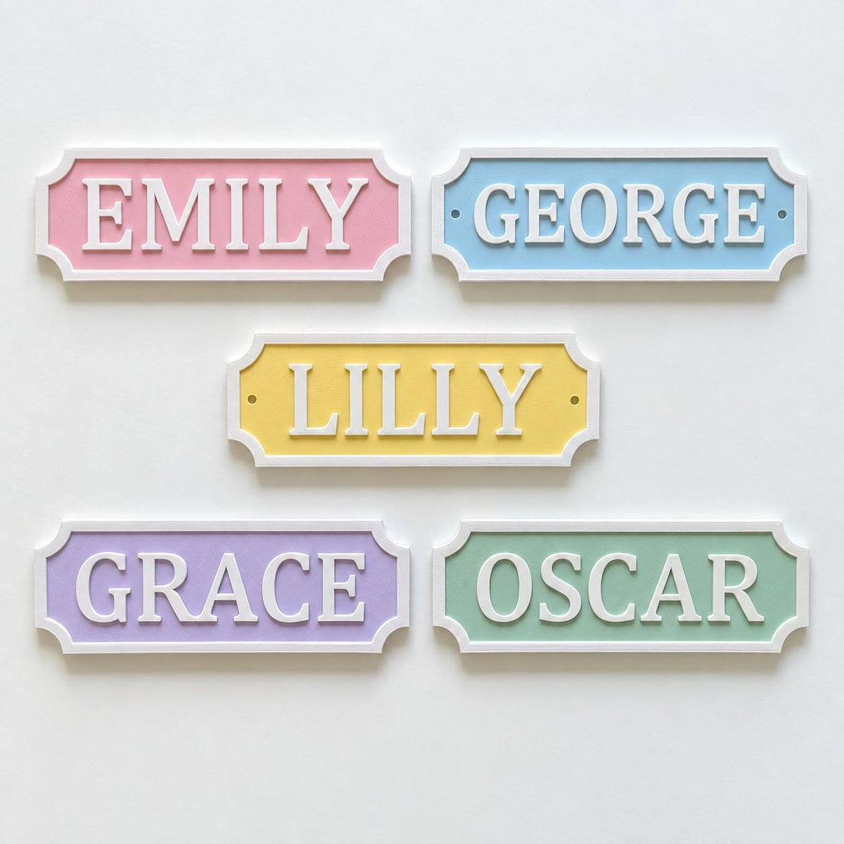 Personalised Kids Name Door Sign – Custom Girls Boys Bedroom Decoration Plate