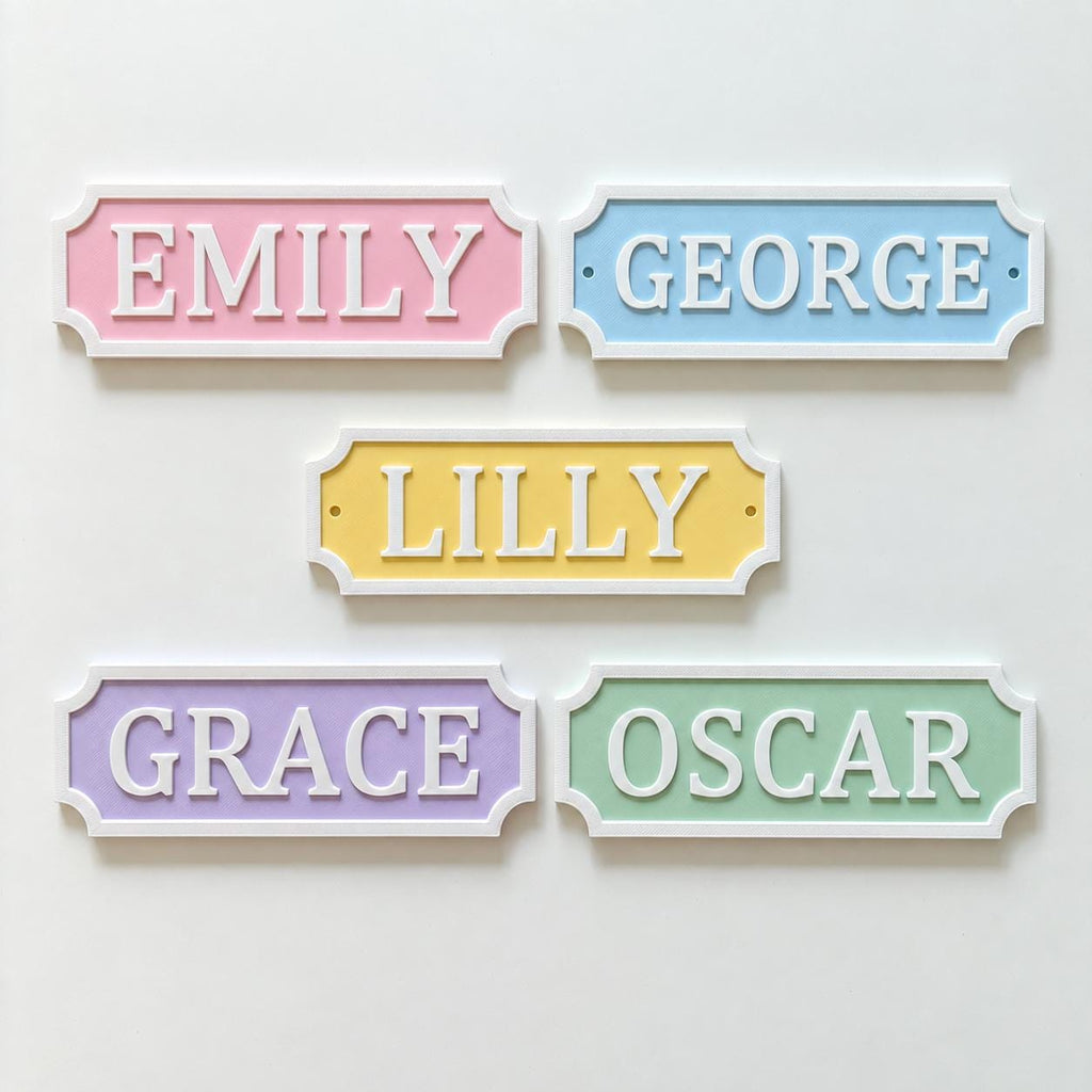 Personalised Kids Name Door Sign – Custom Girls Boys Bedroom Decoration Plate