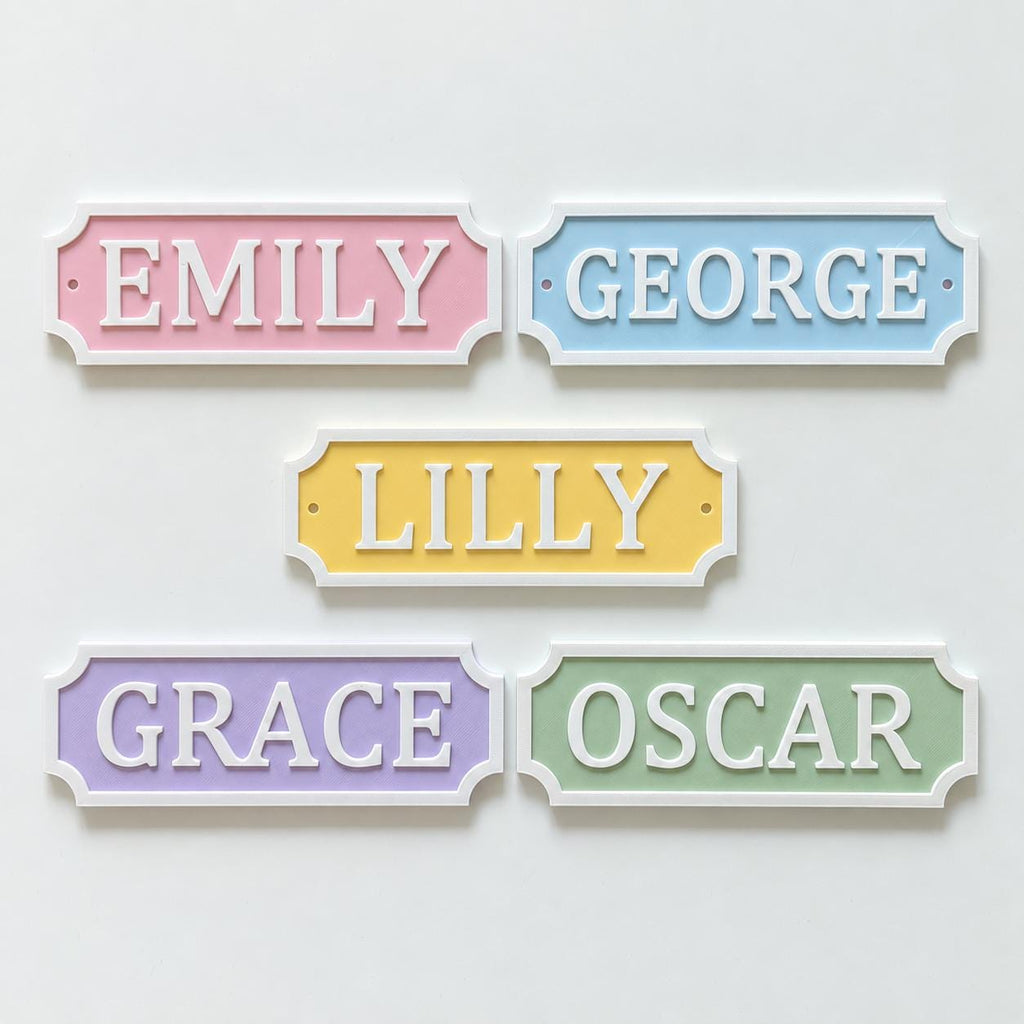 Personalised Kids Name Door Sign – Custom Girls Boys Bedroom Decoration Plate