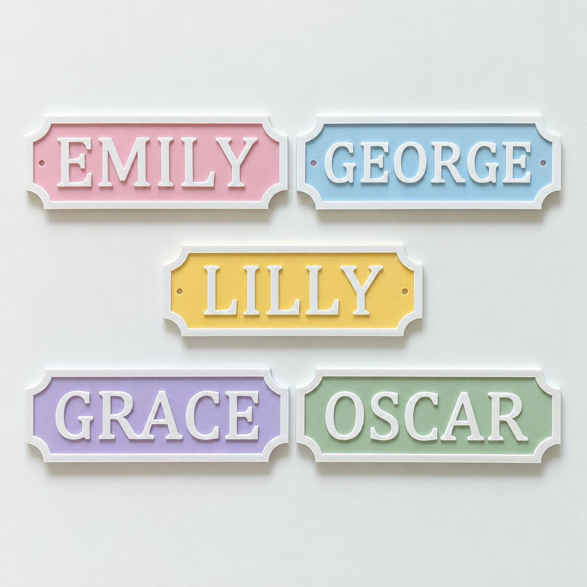 Personalised Kids Name Door Sign – Custom Girls Boys Bedroom Decoration Plate