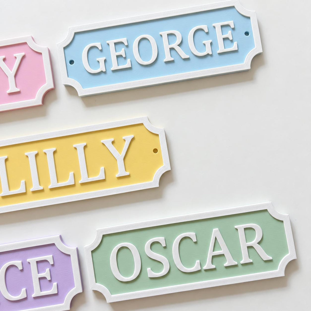Personalised Kids Name Door Sign – Custom Girls Boys Bedroom Decoration Plate