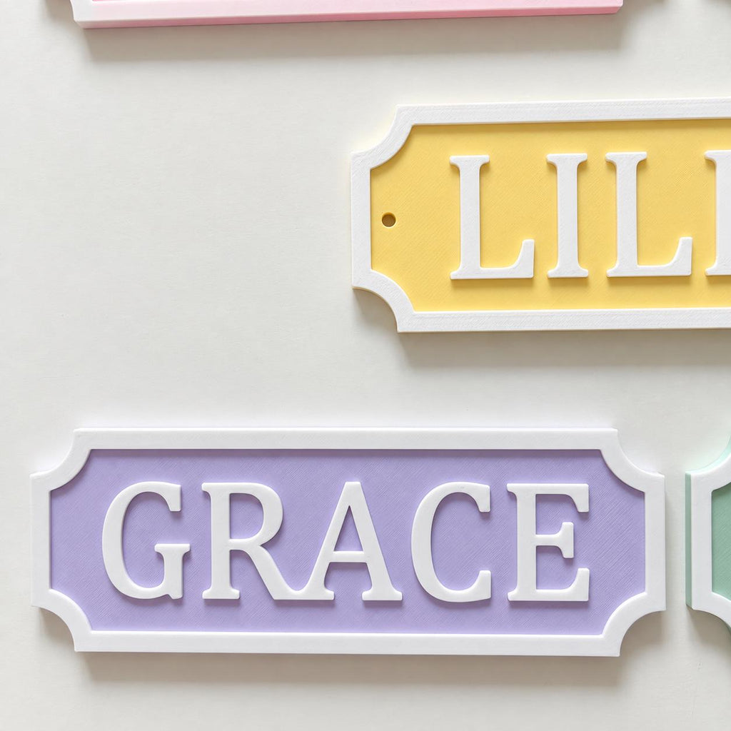 Personalised Kids Name Door Sign – Custom Girls Boys Bedroom Decoration Plate