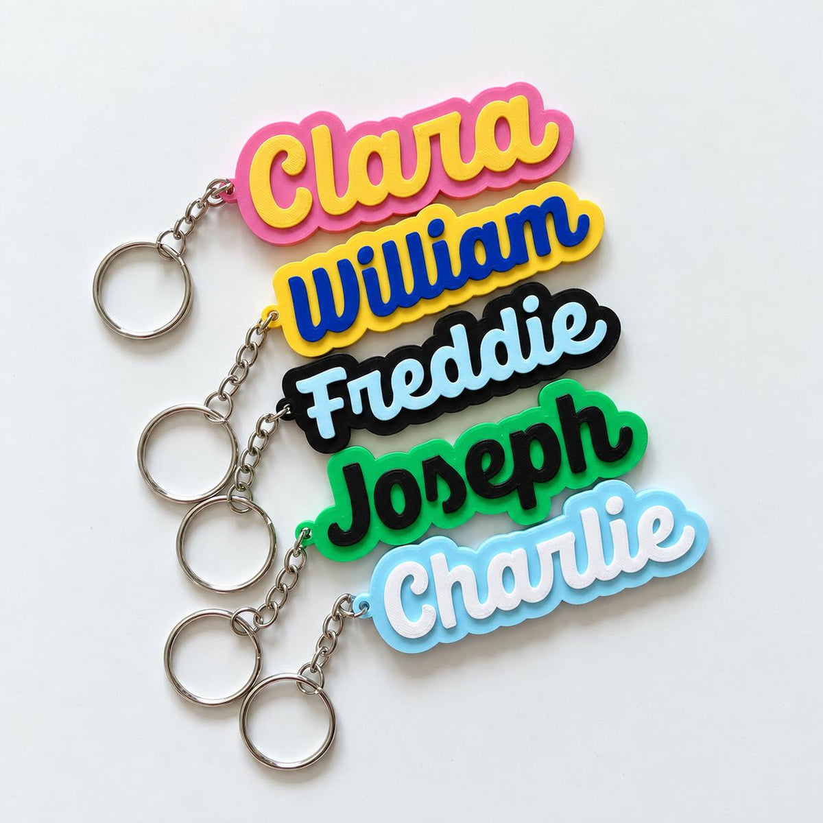 Personalised Name Keyring Kids Backpack Keychain New Driver Pass Party Bag Gift