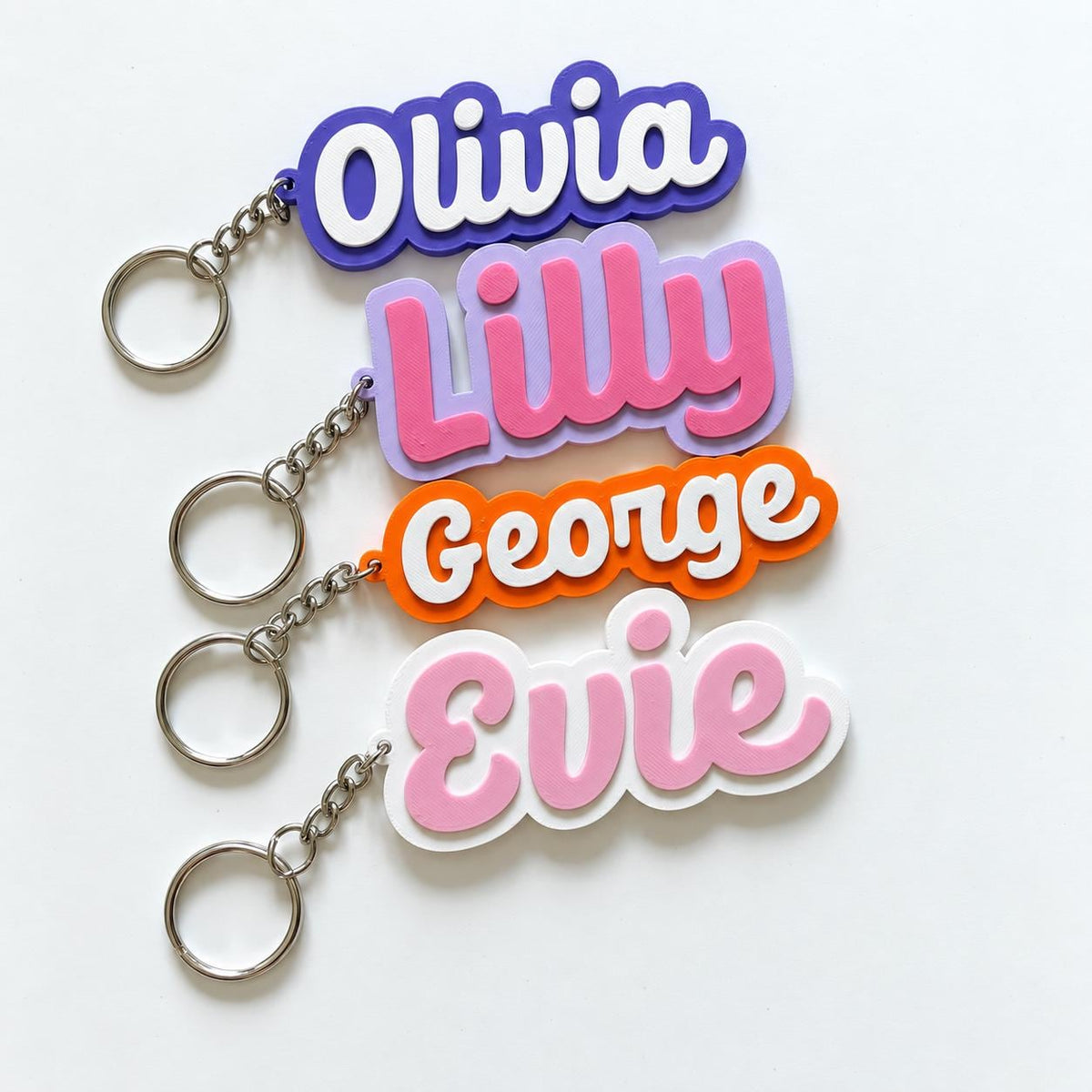 Personalised Name Keyring Kids Backpack Keychain New Driver Pass Party Bag Gift