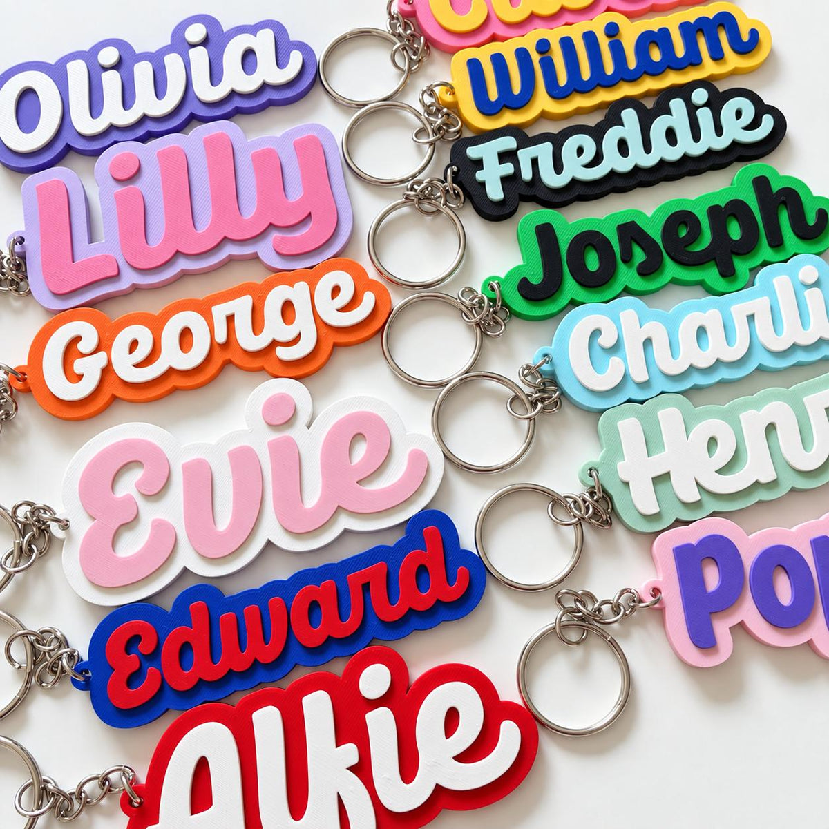 Personalised Name Keyring Kids Backpack Keychain New Driver Pass Party Bag Gift