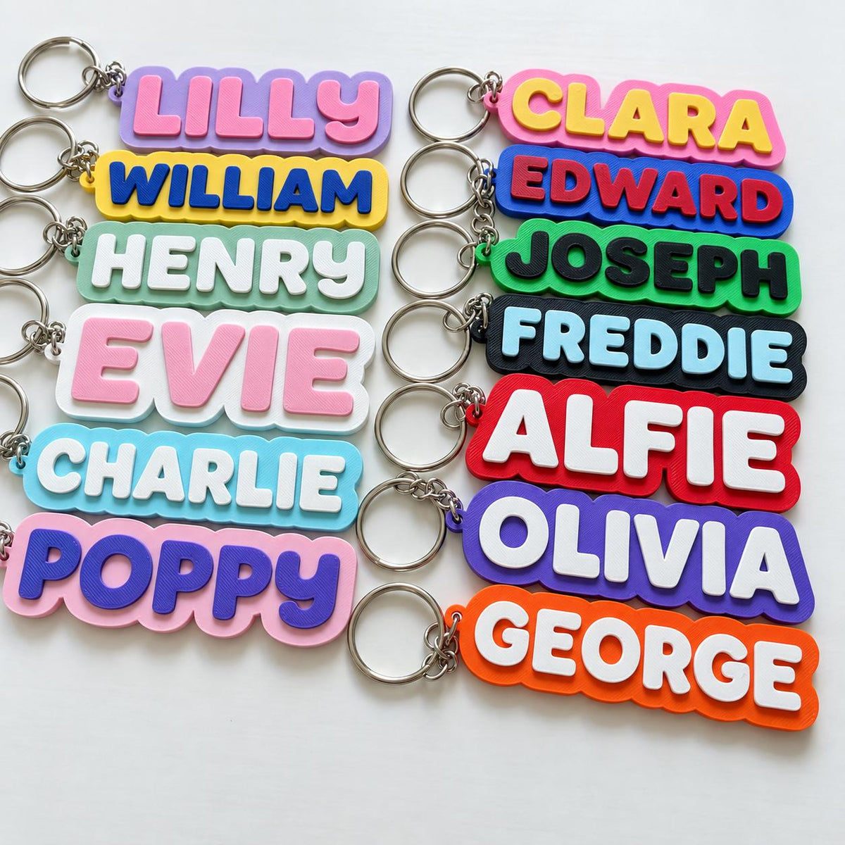 Personalised Name Keyring Kids Backpack Keychain New Driver Pass Party Bag Gift