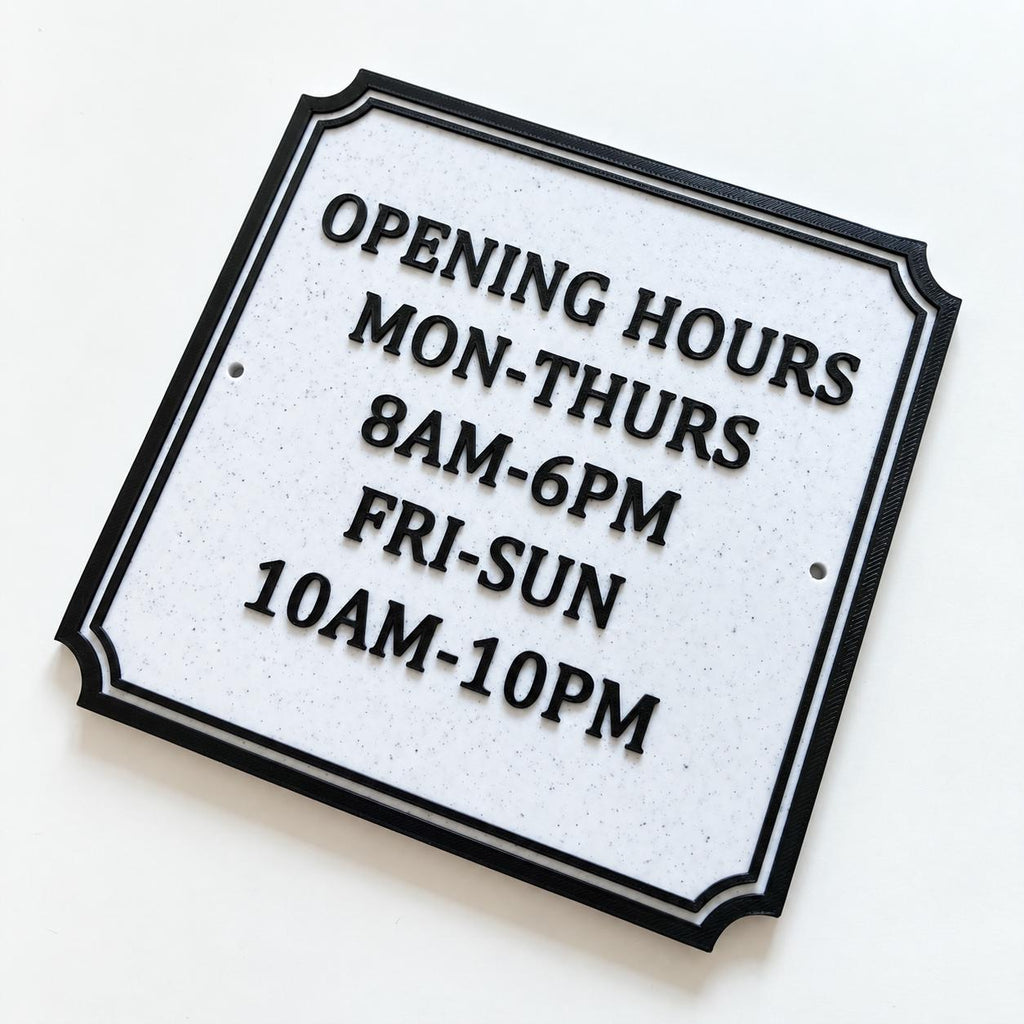 Personalised Text Sign – Custom House Business Name Window Warning Plate Plaque
